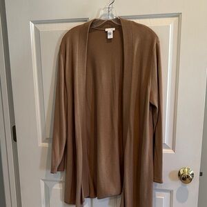 J. Jill Tan Open Front Cardigan